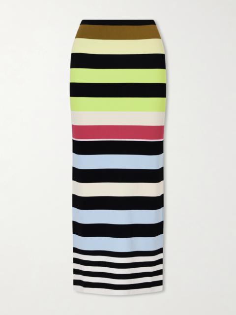 CHRISTOPHER JOHN ROGERS Striped Maxi Skirt