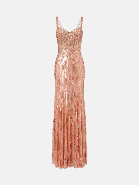 JENNY PACKHAM Da Vinci embellished bustier gown