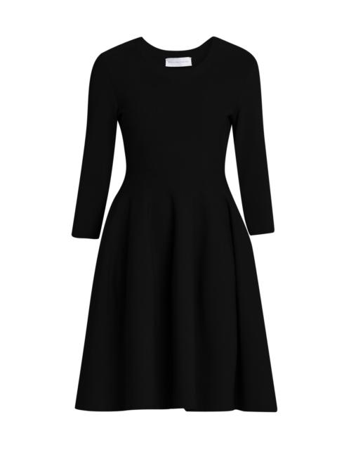Stella McCartney Women's Compact Knit Fit-And-Flare Knee-Length Dress - Black