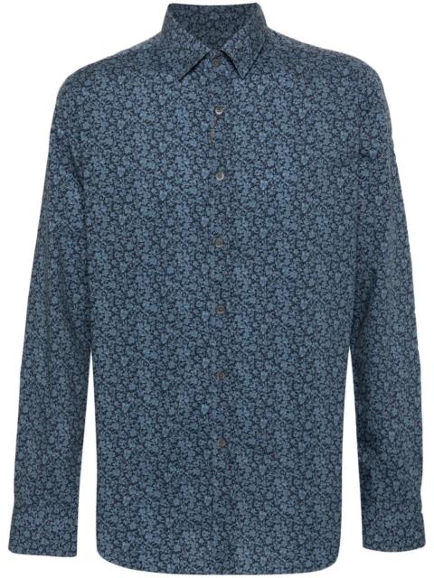 Canali floral-print shirt