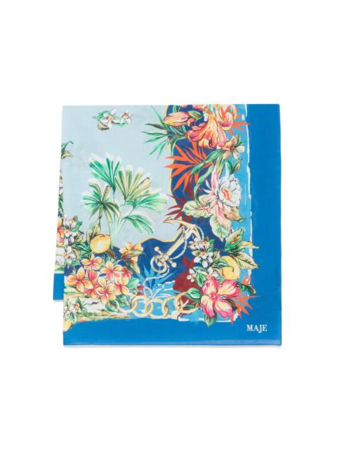 maje floral-print scarf