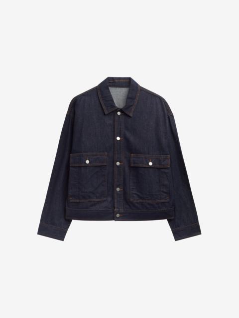 The Frankie Shop Belden Boxy Denim Jacket - Dark Wash