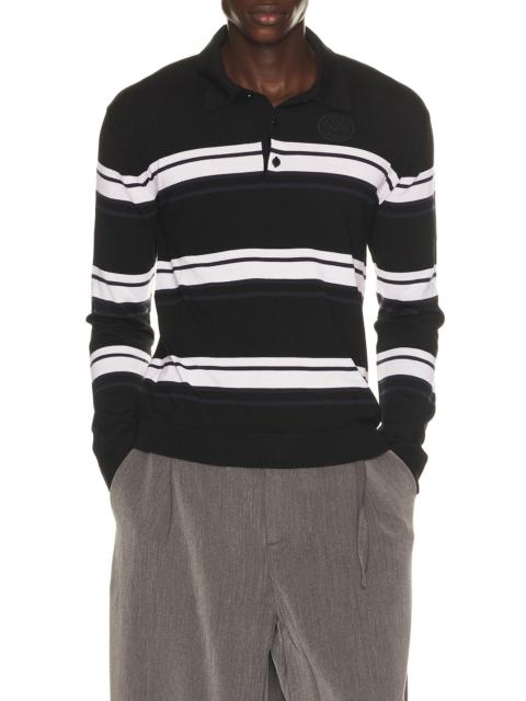 Canada Goose Petitot Striped Long Sleeve Knit Polo