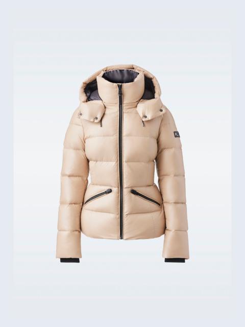 MADALYN lustrous light down jacket with hood for ladies
