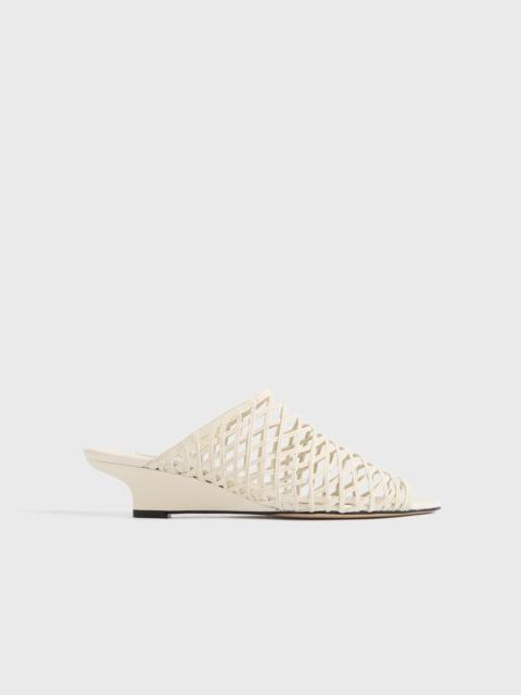 TOTEME Summer woven mules macadamia