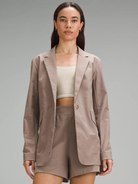 Relaxed-Fit Twill Blazer