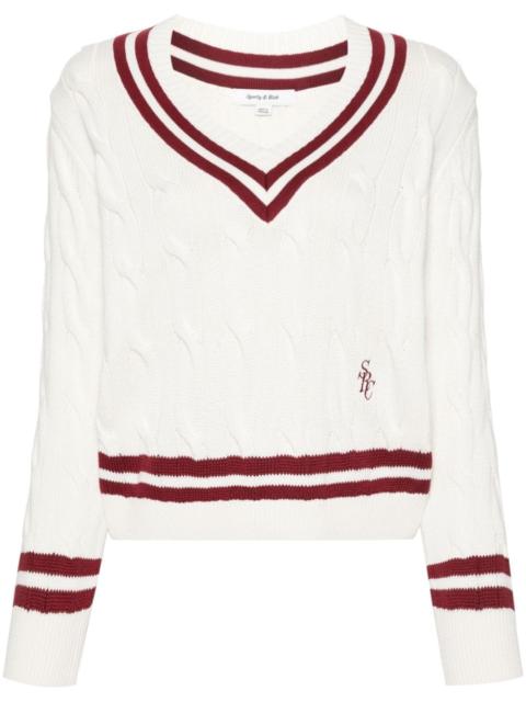 Sporty & Rich SRC cable-knit jumper
