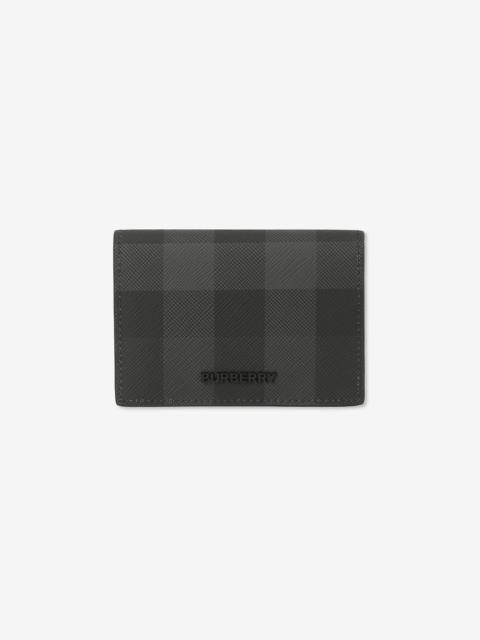 Burberry Check and Leather Folding Card Case