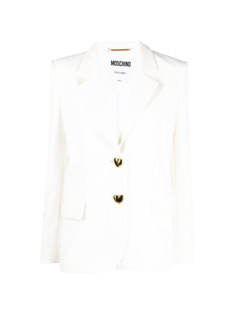 Moschino heart-shaped buttons blazer