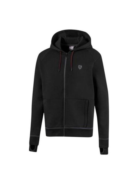 PUMA Ferrari Hooded sweat jacket 'Black Grey' 596119-01