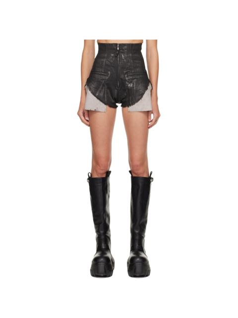 Rick Owens DRKSHDW Black Concordians Dirt Cutoffs Denim Shorts