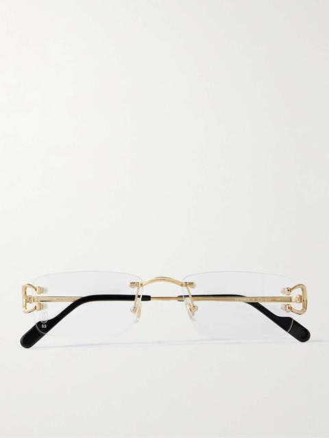 Frameless Gold-Tone Optical Glasses