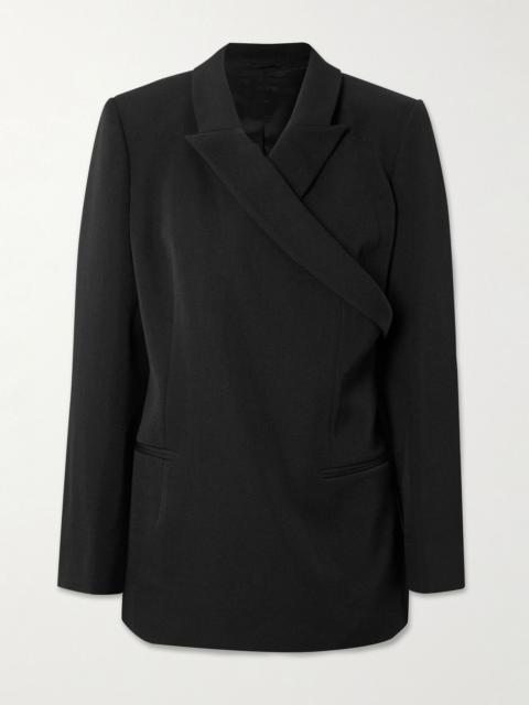 Calvin Klein Collection Mia asymmetric wool blazer Black
