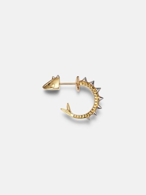 Yvonne Léon Marlin 9kt gold single earring with diamonds