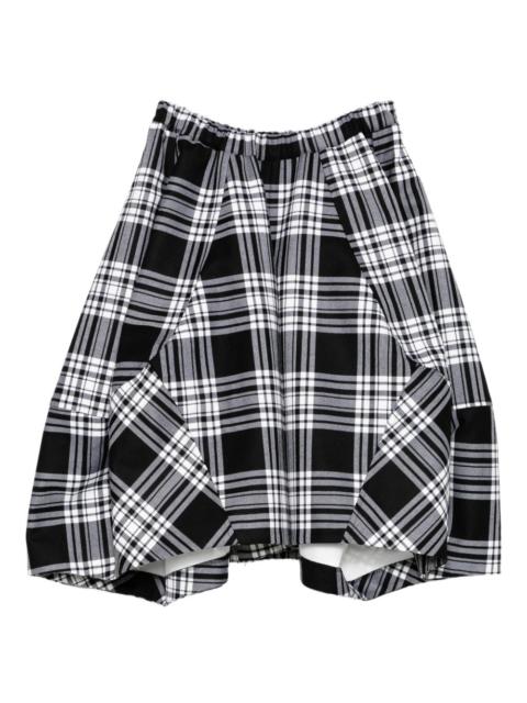 Comme Des Garçons plaid skorts