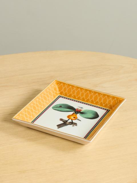 La DoubleJ + Beto Val Gold-plated Painted Porcelain Trinket Tray