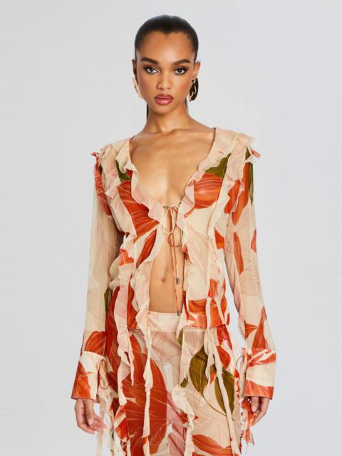 RETROFÊTE SHAE SILK CHIFFON TOP