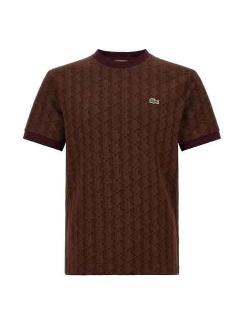 LACOSTE 'Monogramma' Jacquard T-Shirt