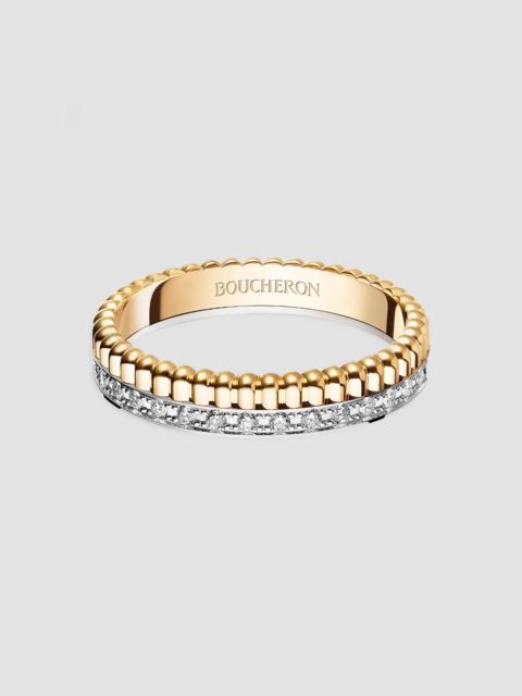 Boucheron Women's Quatre Radiant Edition 18K Two-Tone Gold & 0.24 TCW Diamond Wedding Band - Yellow Gold