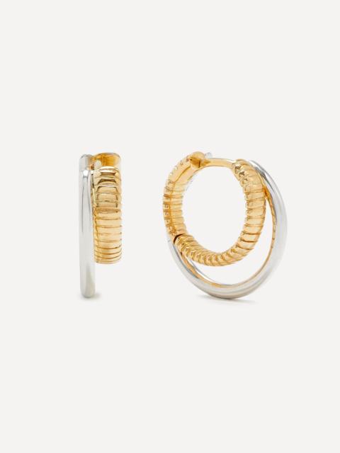 Yvonne Léon 9ct Gold Paire De Creoles Berlingot Hoop Earrings