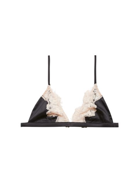 Fleur du Mal Juliet Lace Triangle Bra Top black