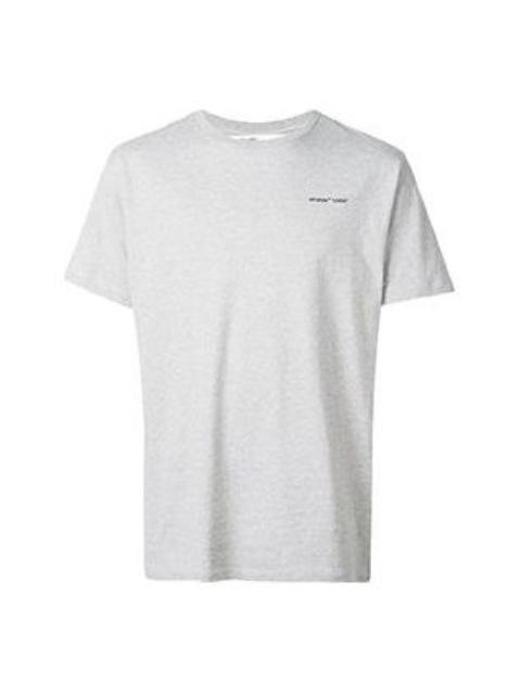 Off-White Off-White Chest Alphabet Logo Slim Fit Short Sleeve Gray OMAA027S191850220710