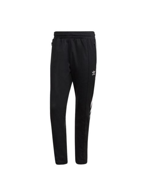 adidas adidas originals Solid Color Stripe Logo Straight Casual Sports Pants/Trousers/Joggers Unisex Black 