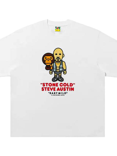 A BATHING APE® WWE Stone Cold Steve Austin Baby Milo Relaxed Tee "White" BAPE064