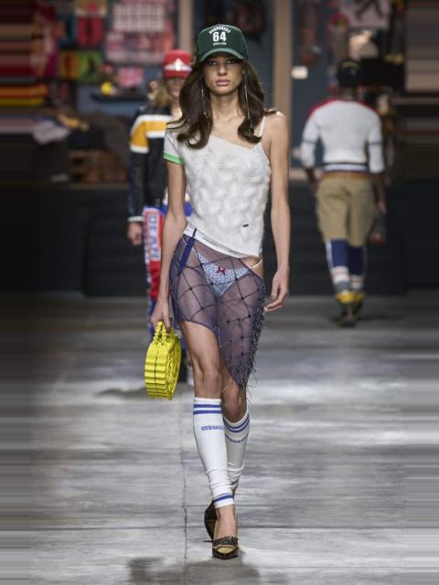 DSQUARED2 HYBRID HALTER MOHAIR KNIT