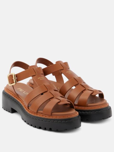 Prada Fisherman leather sandals