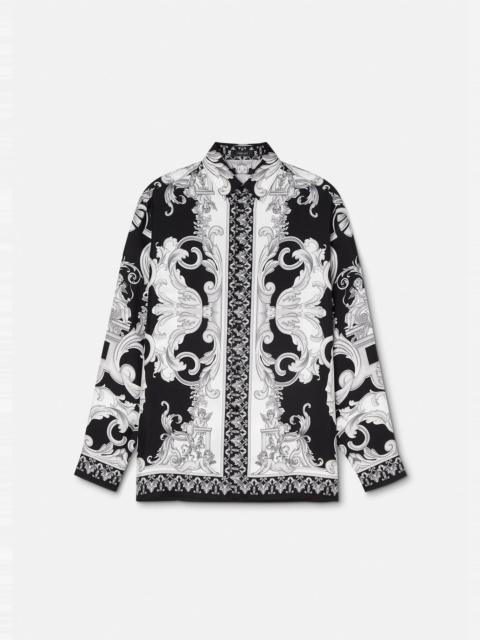VERSACE Silver Baroque Silk Shirt