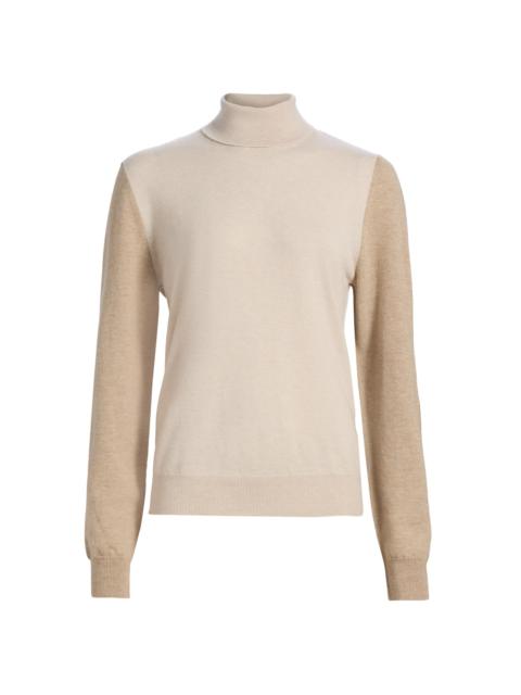 Maison Margiela Women's Tonal Colorblocked Wool Sweater - Beige Camel