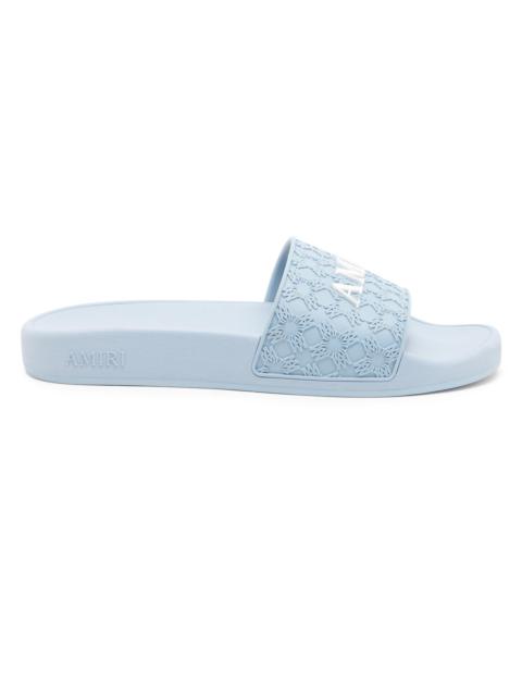 AMIRI Men's Ma Quad Logo Slide Sandals - Ashley Blue