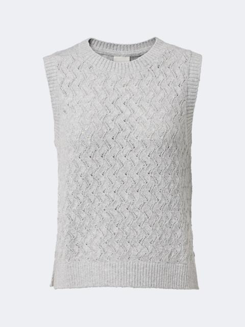 VARLEY Hazen pointelle cotton-blend sweater vest