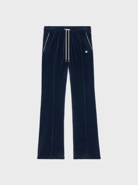 CELINE TRIOMPHE FLARED TRACK PANTS IN VELVET JERSEY