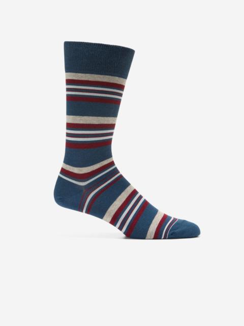 COLE HAAN Men's Striped Dress Crew Socks