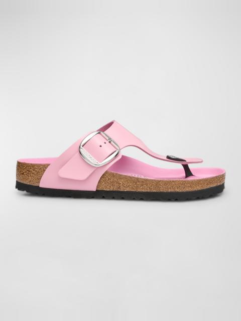 Gizeh Leather Buckle Thong Sandals
