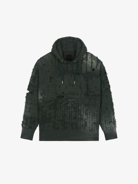 Givenchy BORO EFFECT OVERSIZED HOODIE