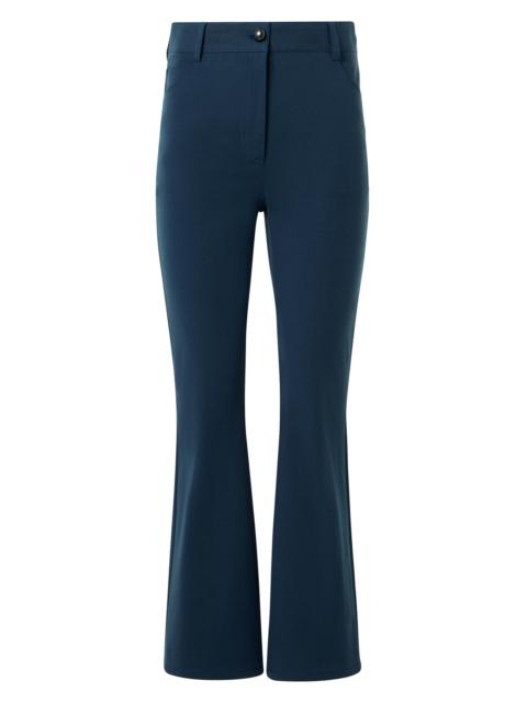 AKRIS Women's Cali Stretch-Cotton Bootcut Crop Pants - Dark Blue