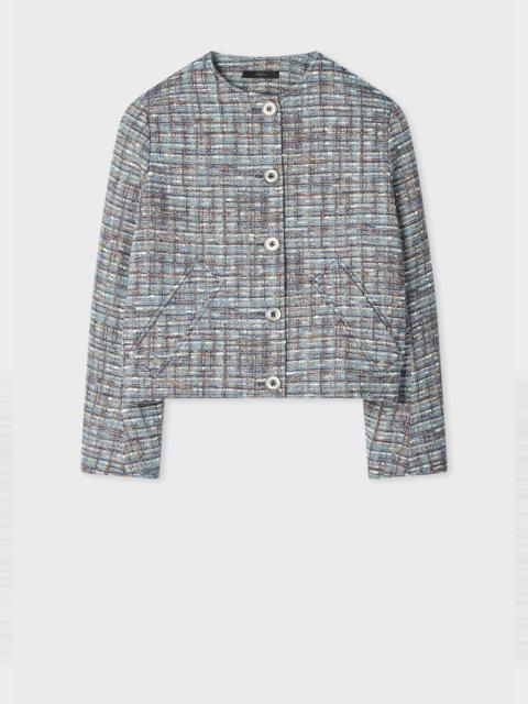 Paul Smith Women's Blue Textured Weave Jacket