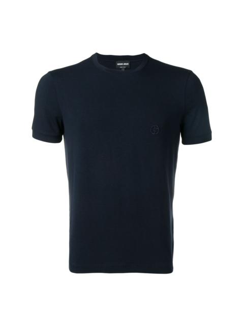 GIORGIO ARMANI embroidered logo T-shirt