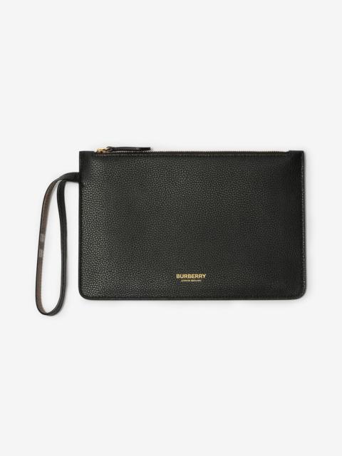 Burberry Leather Zip Pouch