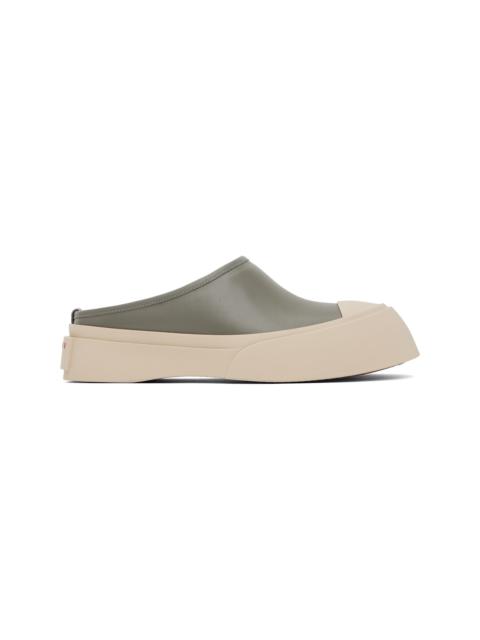 Marni Gray Pablo Sabot Slip-on Loafers