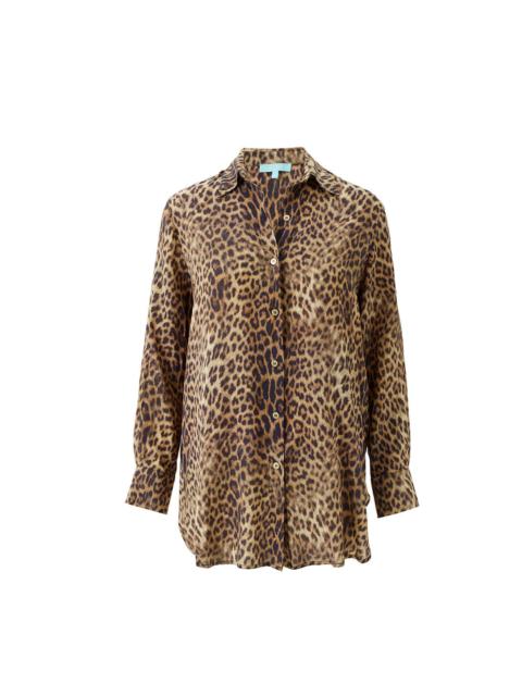 MELISSA ODABASH PAIGE CHEETAH SHIRT
