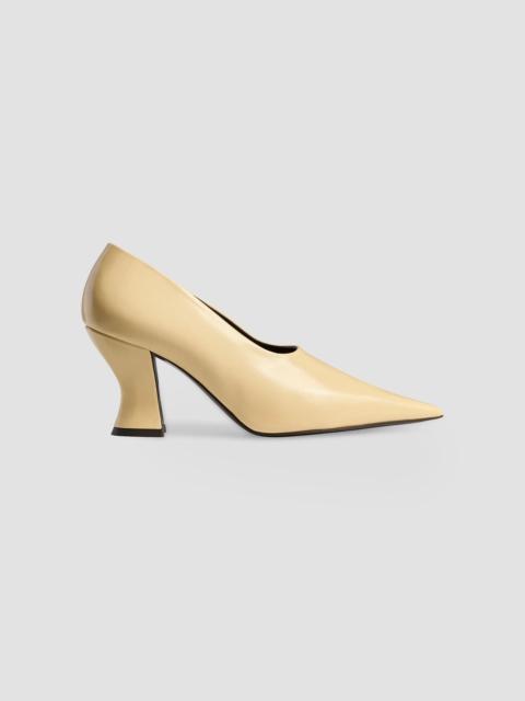 KHAITE Women's Colleen 75MM Glazed Leather Pumps - Butter