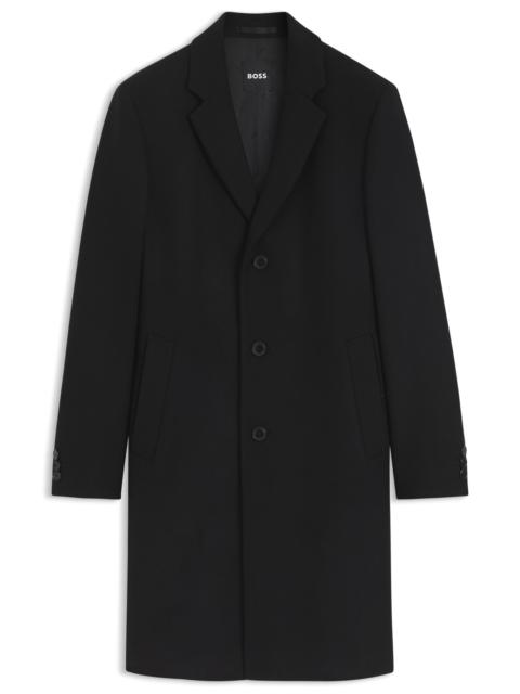 BOSS SLIM-FIT COAT IN A WOOL BLEND