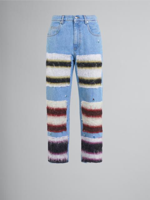 Marni MOHAIR AND DENIM BOYFRIEND TROUSERS