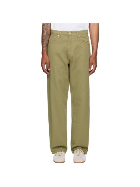 NORSE PROJECTS Khaki Mogens Relaxed 5 Pocket Heavy Twill Trousers