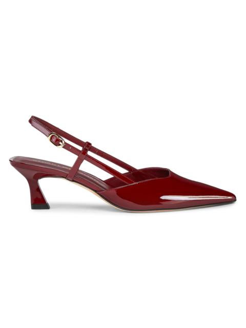 Stuart Weitzman Women's Vinnie 50MM Patent Leather Pumps - Rosewood