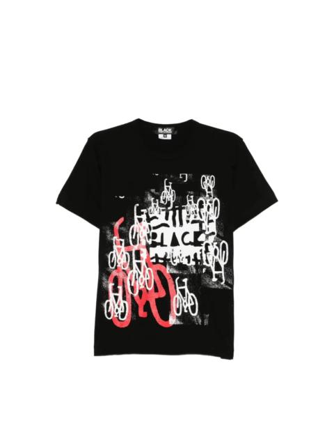 BLACK COMME des GARÇONS GRAPHIC-PRINT T-SHIRT